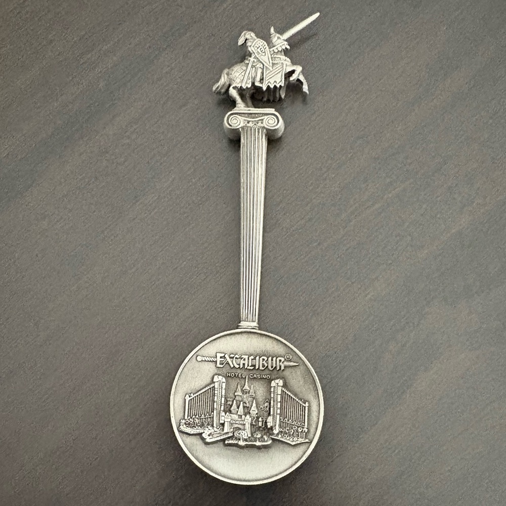 Vintage Excalibur Hotel Casino Las Vegas Souvenir Collector’s Spoon Pewter 1990s